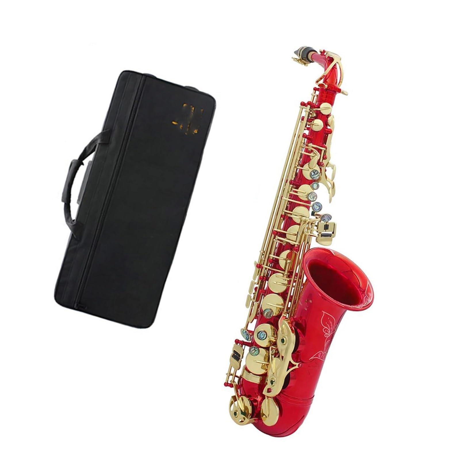 Zestaw saksofonu altowego Eb Instrumenty dęte drewniane W zestawie Futerał do przenoszenia Szczotka do czyszczenia ustnika Akcesoria Saksofon