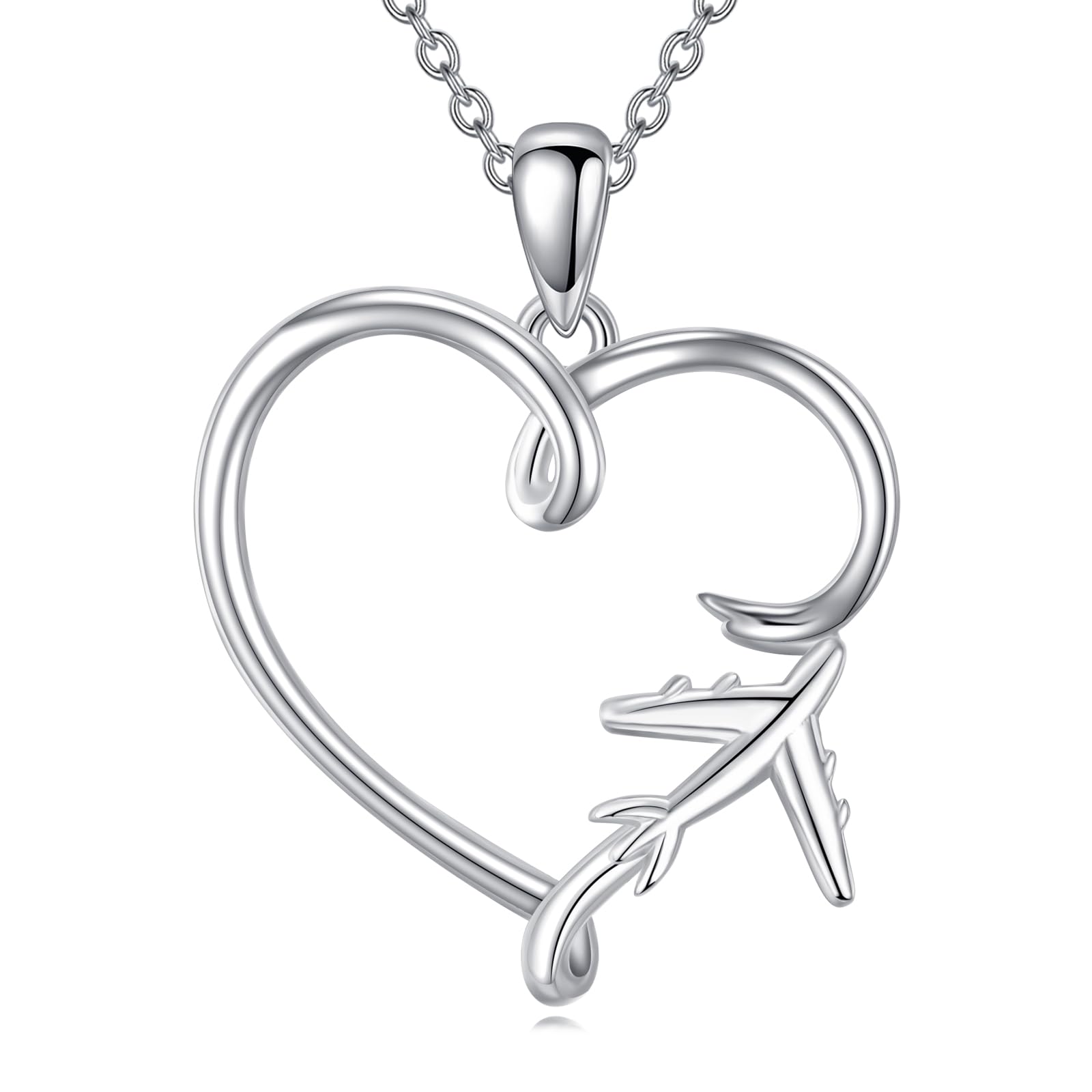 CRMAD Sterling Silver Airplane Necklace