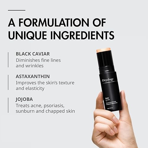 Miniatura 2 de depology Caviar Multi Balm Stick - Barra de suero hidratante para una apariencia refinada de arrugas, lujoso bálsamo facial para hidratar y