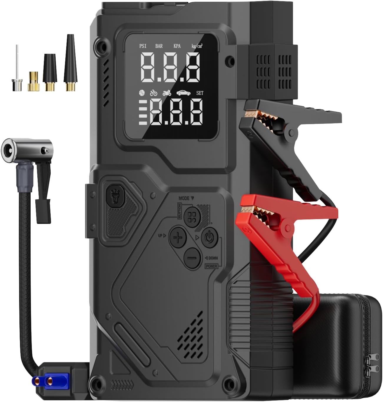 Car Battery Jump Starter with Air Compressor - 3000A 150PSI Car Jump Starter Jump Box (All Gas/10L Diesel)