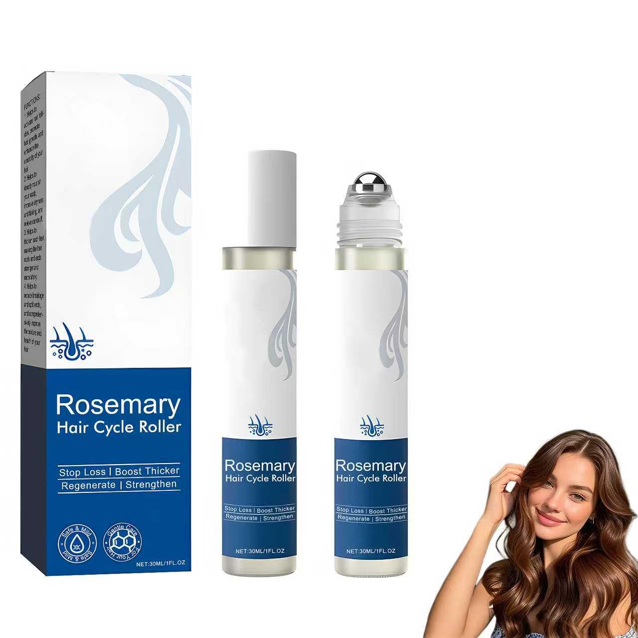 Scalp Serum, Serum Do Włosów Piłkowych, Serum Do Wzrostu Skóry Głowy, Odżywia I Zmniejsza Upadanie, Nie Tłuste I Lekkie, Serum Do Pielęgnacji Wzrostu, 2 szt