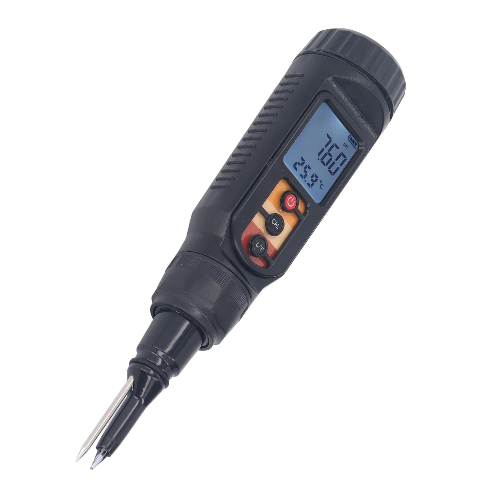 Probador Digital de PH del Suelo con Medición de Temperatura Probador de PH Alimentado por Batería Amplio Rango de 0.00-14.00pH Versátil para Frutas de Queso del Suelo