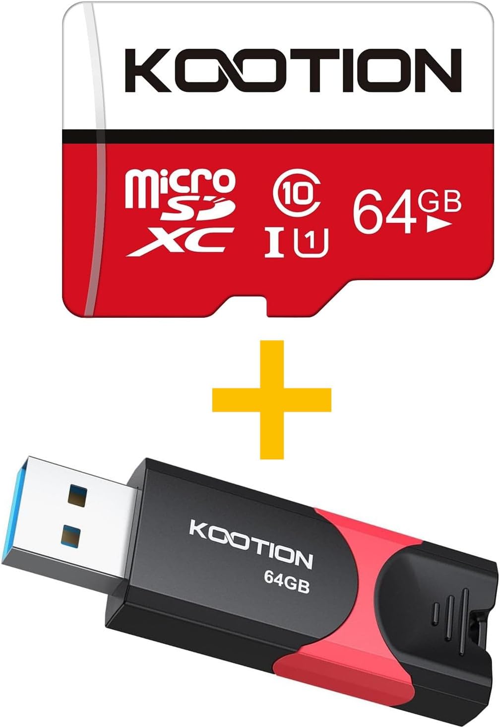 KOOTION 64GB Micro SD Card Class 10 TF Card + Flash Drive 64 GB USB 3.0 Electronics