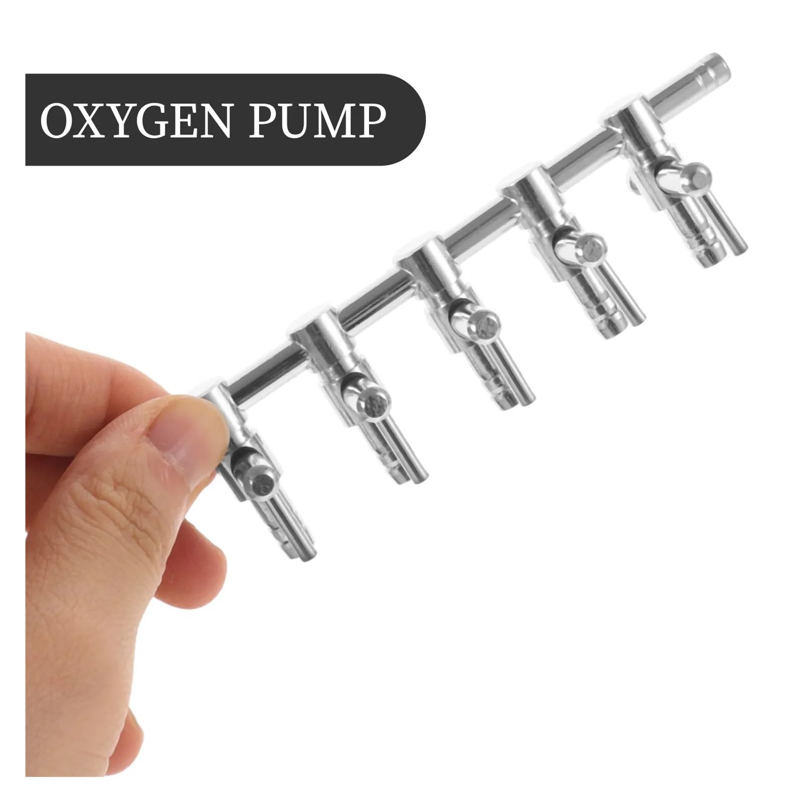 Aquarium-Luftventil, 5 Löcher, Luftstromregelventil, Sauerstoffregler, Luftpumpe, Splitterventil, Aquarium-Versorgung, Aquarium-Splitter für Pumpen, Raumluftsysteme, 4 Stück