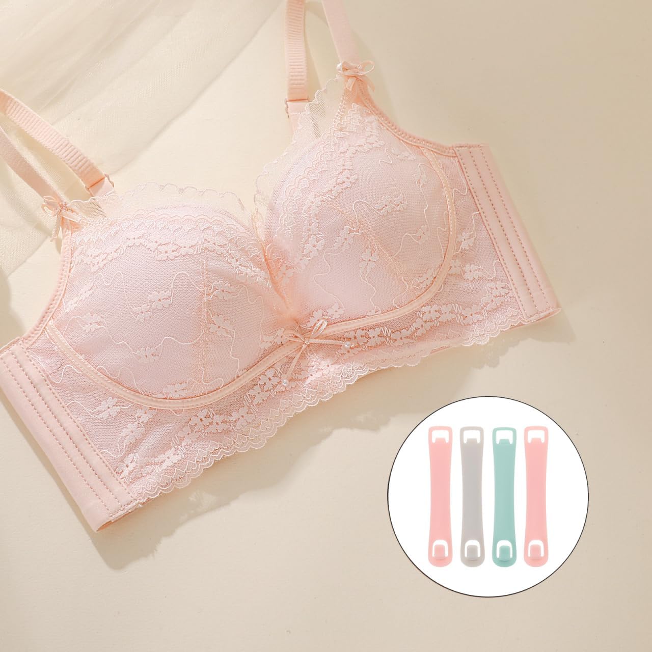 4Pcs Accessories Postnatal Recovery Wrap Bra Extension Bra Clip Extension Elastic Bra Lingerie Extender Bra Band Extender Bra Extender Hook pp Miss Postpartum