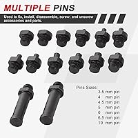 Vista 3 de DASBET Juego de llaves de cilindro variable, 15 piezas, pasador ajustable con pasadores variables, kit de llaves de embrague de ventilador