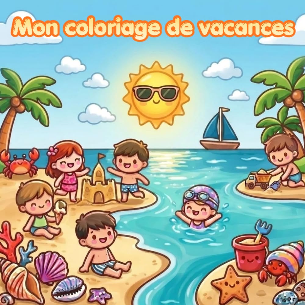 Mon coloriage de vacances: 40 dessins amusants, dès 4 ans