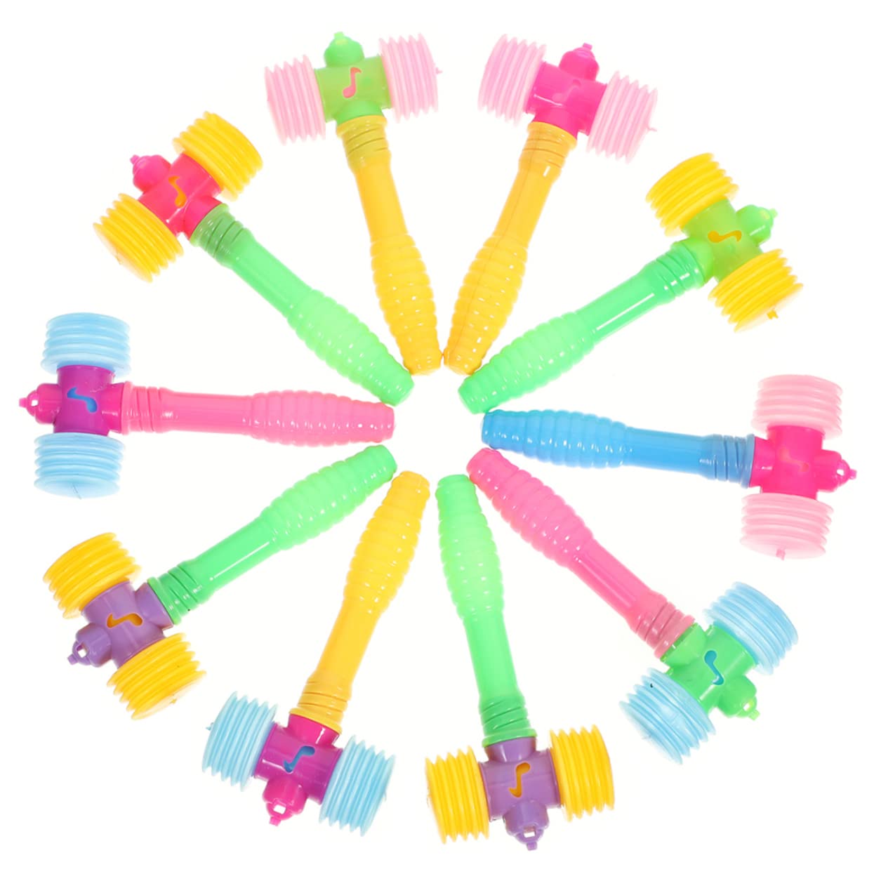 VANZACK 24pcs Hitting Hammers for Squeaky Hammer Pounding Mallet Plaything for Parties and Outdoor Fun