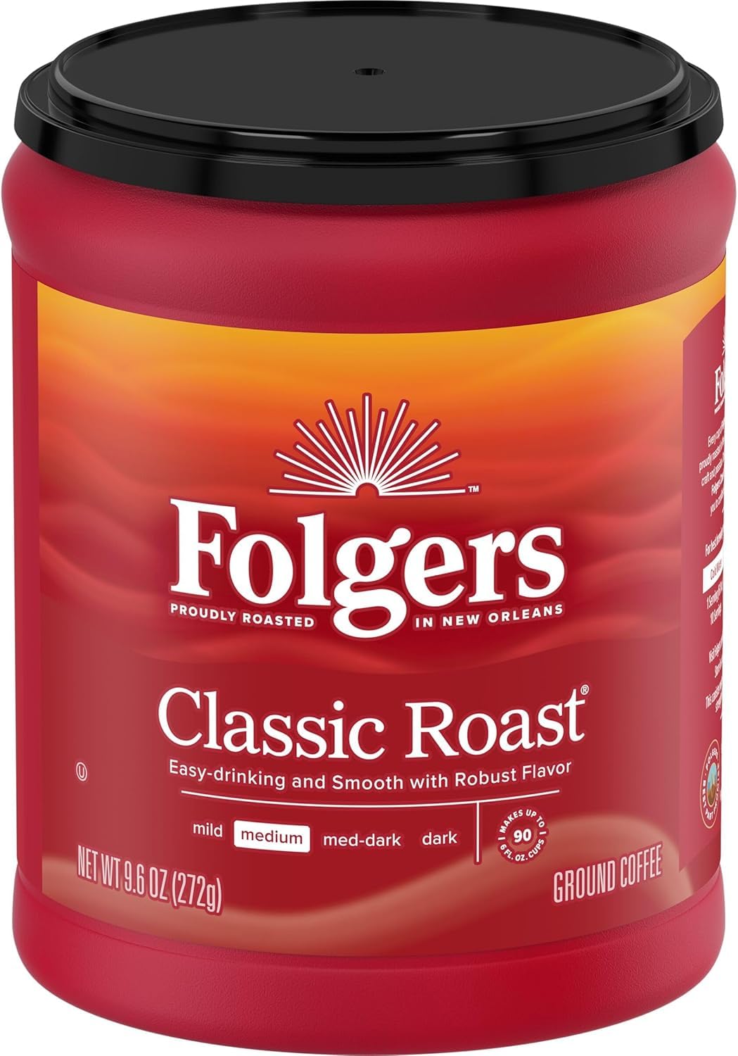 Folgers Classic Roast Ground Coffee, Medium Roast, 9.6 oz 272g (Product Of USA) From DECADENT-image-7