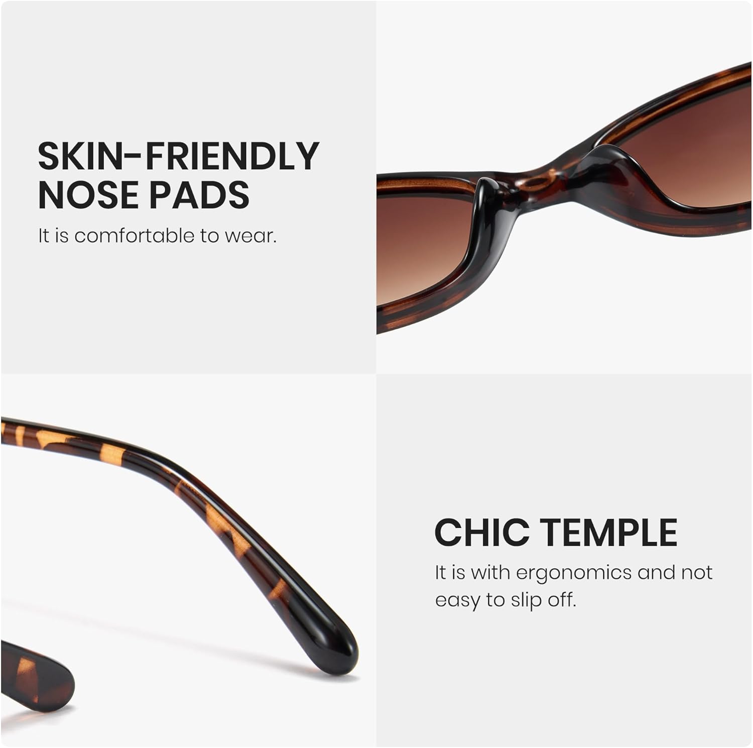 Cyxus Sunglasses for Women Men Trendy Sunglasses UV Protection for Outdoor 1293 (Tofu Frame Tea Colored Lens)
