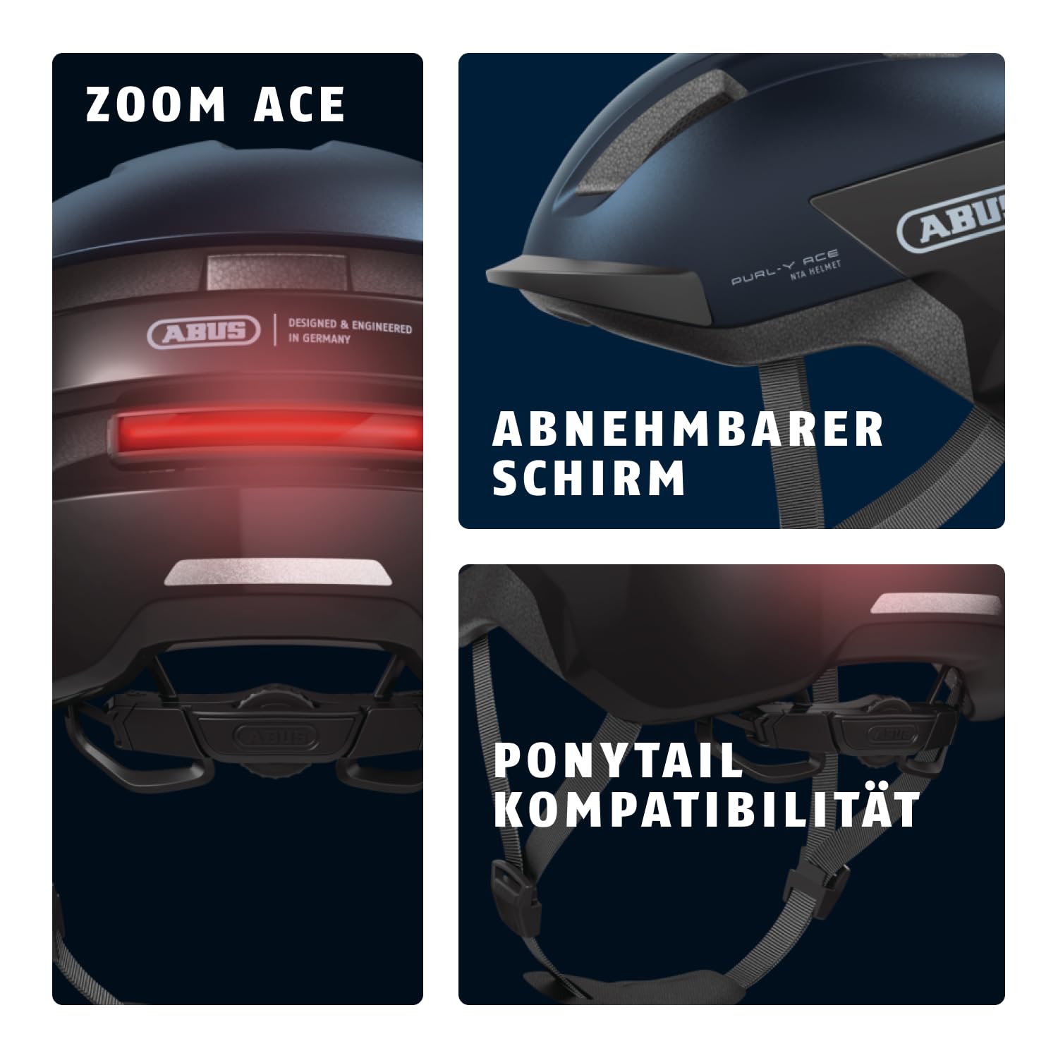 ABUS Fahrradhelm Purl-Y ACE LED-Licht NTA-Schutzhelm E-Bike S-Pedelec Erwachsene Jugendliche