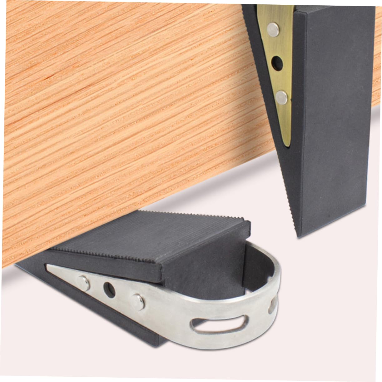 4 Piezas Tope de Puerta Seguridad Mantener Inferior del Tope de la Puerta Inoxidable topes de Puertas Tapones tapón de la Puerta del Hotel Tope de cuña de la Puerta Caucho