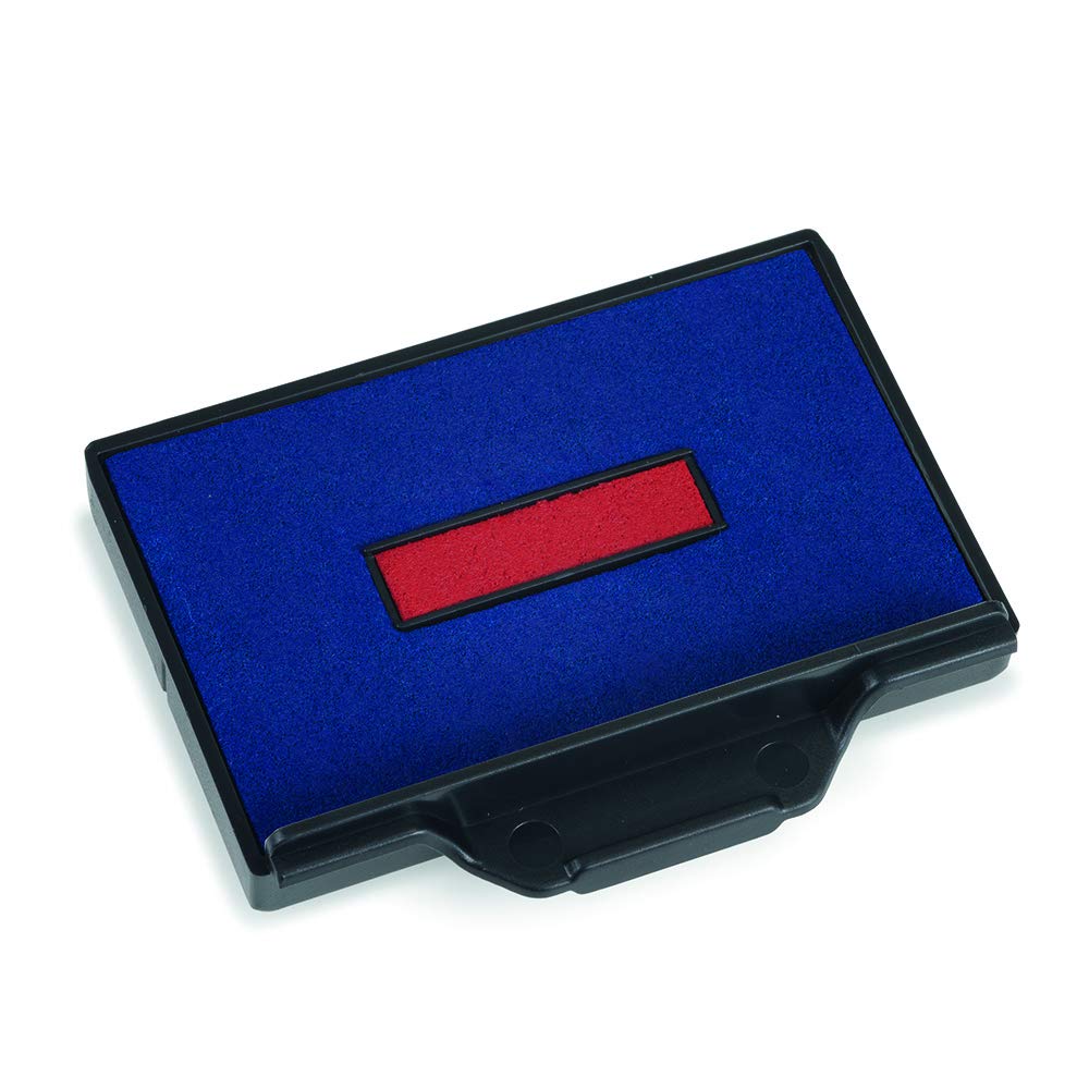 Trodat Sellos profesionales 5430 - Sello automático con fecha (impresión de 41 x 24 mm), color azul y rojo
