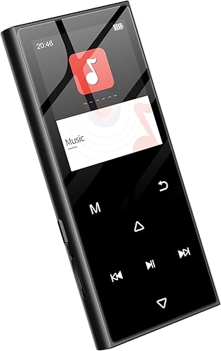 SWOFY Reproductor de MP3 D50 con Bluetooth con batería de polímero de litio de 300 mAh