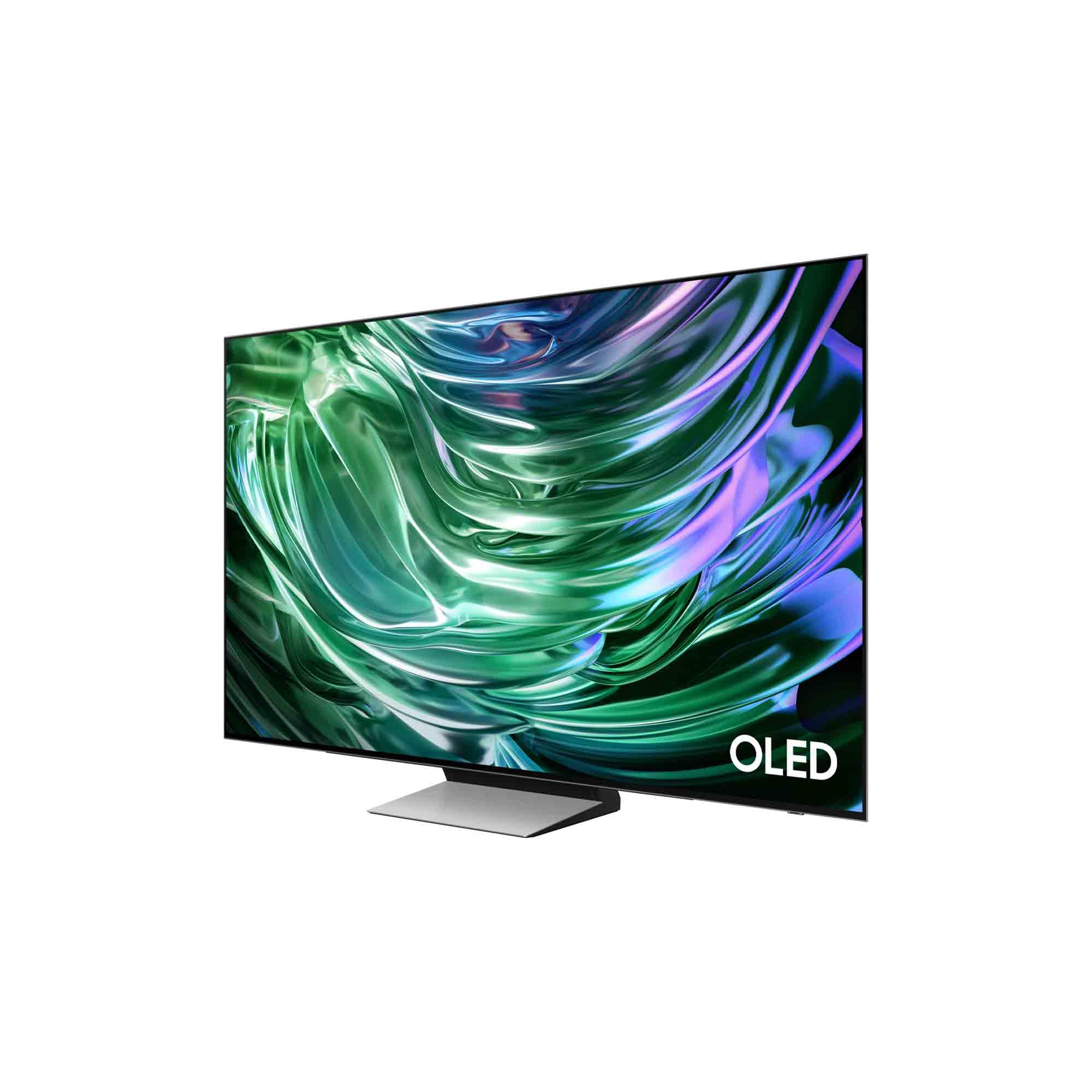 Samsung TV QE55S94DAEXZT OLED 4K, Smart TV 55" Processore NQ4 AI GEN2, Infinity One, DVBT-2, Q-Symphony & Dolby Atmos, compatibile con Bixby, Alexa e Google Assistant, Carbon Silver 2024