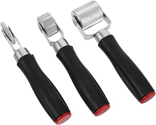 3pcs Tire Repair Rollers with Plastic Handles Metal Patch Application Tools for Car Truck Motorcycle Tires Quick Fix Soundproofing and Leak Repair Wheel Tool