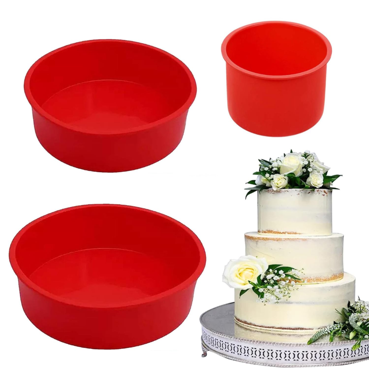 Cake Decorating Quick Release Cake Tin Pcs Silicone Baking Cake
