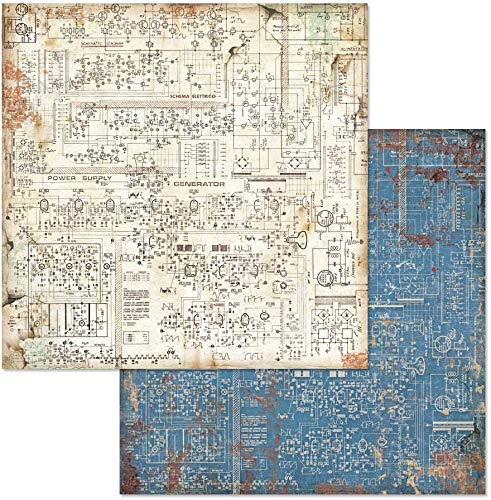 Stamperia International, Kft Stamperia Ds Papr12 Mech Circt, Circuito Fantasy Meccanico, Taglia Unica
