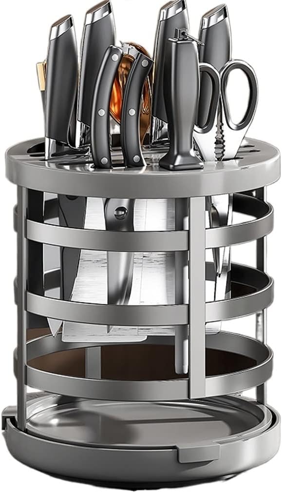 Rotary Holder, Thickened Storage Rack, Chopsticks Tube, Kitchen Drain Table Storage Rack(E)