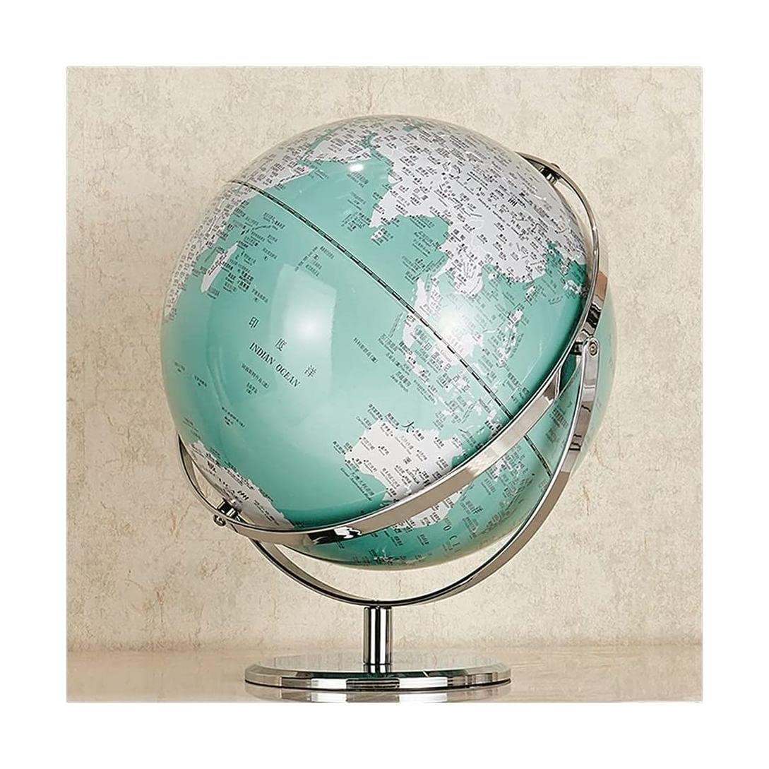 OLOTU Globe éducatif Globe terrestre avec océans Bleus et Support en métal Carte du Globe terrestre Grands Globes terrestres pour Adultes et Enfants Globe de Bureau Facile à Lire Globe Politique