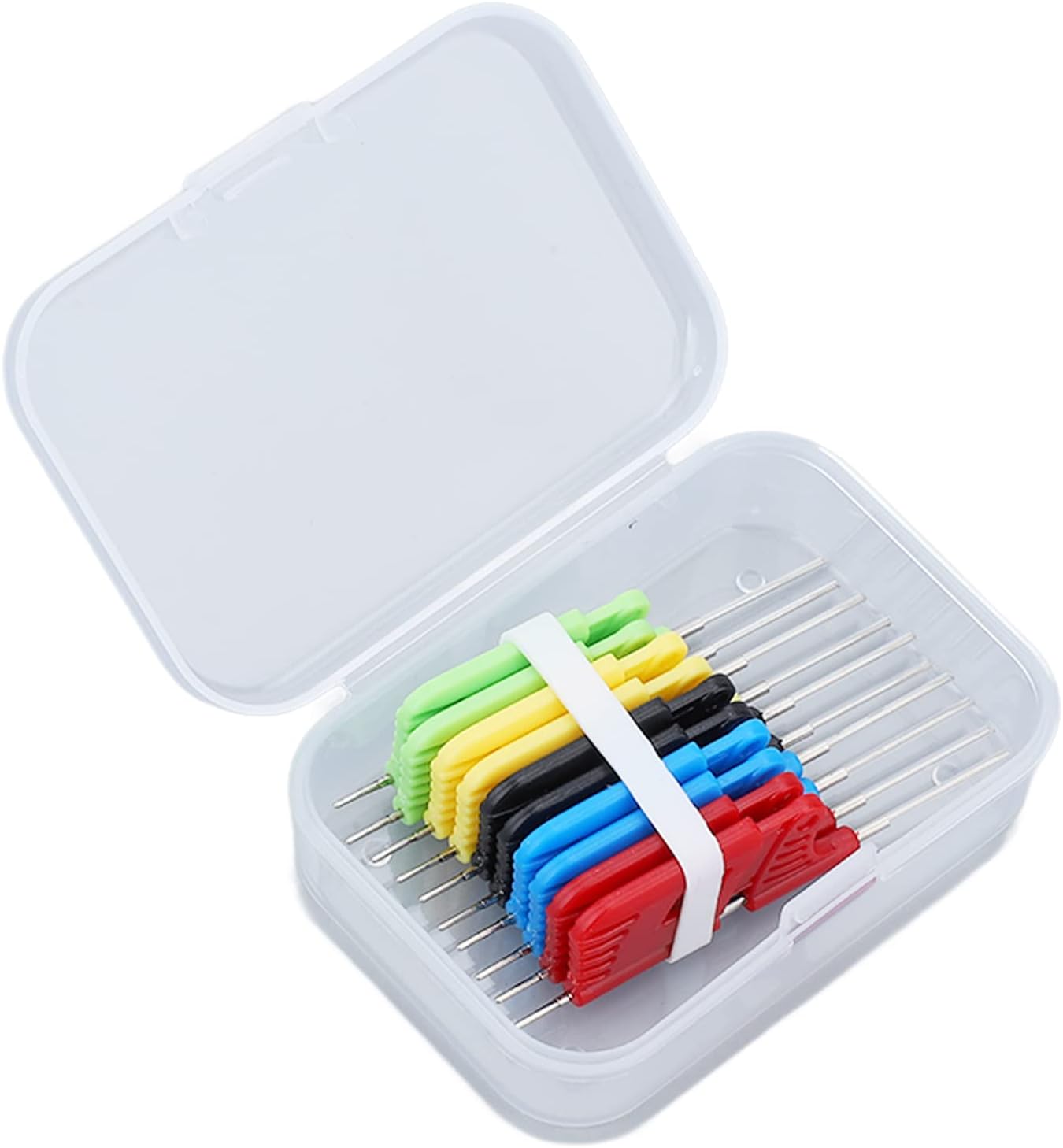 Chip Testing Hook, Different Colours 40V 2A 10Pcs PP Alloy IC Test Clip Set for Working
