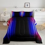 Teal Bleu et Gris Ombre Comforter Set Ombre Bedding Set Abstract Art Design Comforter Modern Quilt Set avec 1 Étui d'oreiller de taille jumelée