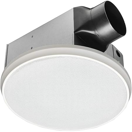 Amazon Com Homewerks Worldwide 7130 03 Bt Bathroom Fan Bluetooth Speaker Ceiling Mount Exhaust Ventilation 1 5 Sones 90 Cfm White Home Improvement