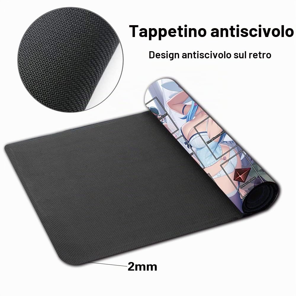 Tappetino da gioco da tavolo TCG + sacchetto regalo in omaggio + con zone di carte, tappetino per tavolo da gioco di carte YGO, dimensioni 60 x 35 cm, compatibile con carte da collezione (YGO-G-1-G-JH