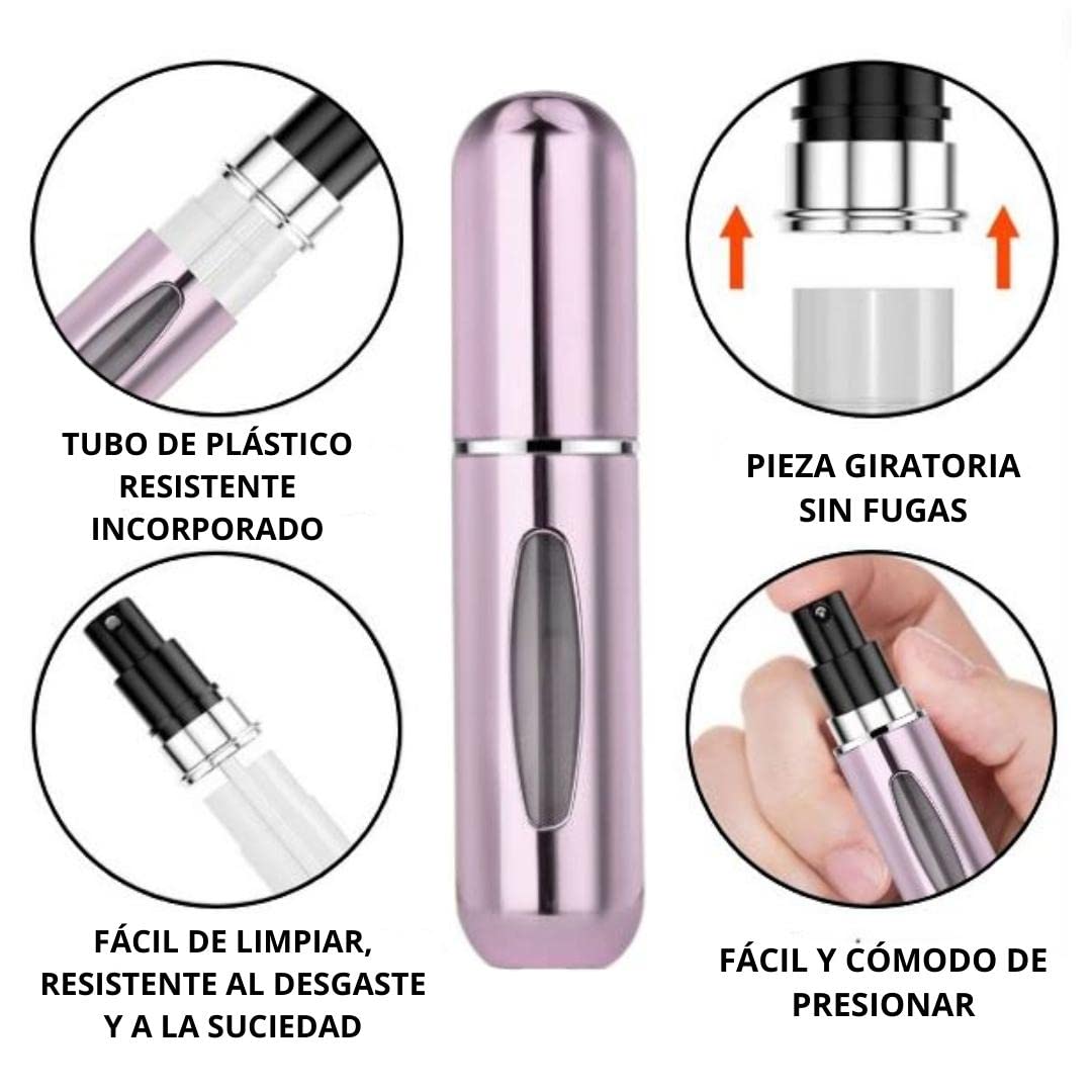 3 SZTUK 5ML Akumulator perfum Atomizer, Mini przenośna butelka z rozpylaczem, Akumulator do wody kolońskiej, miniaturowe perfumy bez wycieków, butelka.Idealny na wieczór, podróże, imprezę, randkę.