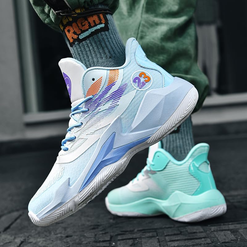 Womens Mens Basketball Shoes High Top Fashion Breathable Sneakers Lace Up Sport Outdoor Leightweight Non Slip Shoe - Image 5