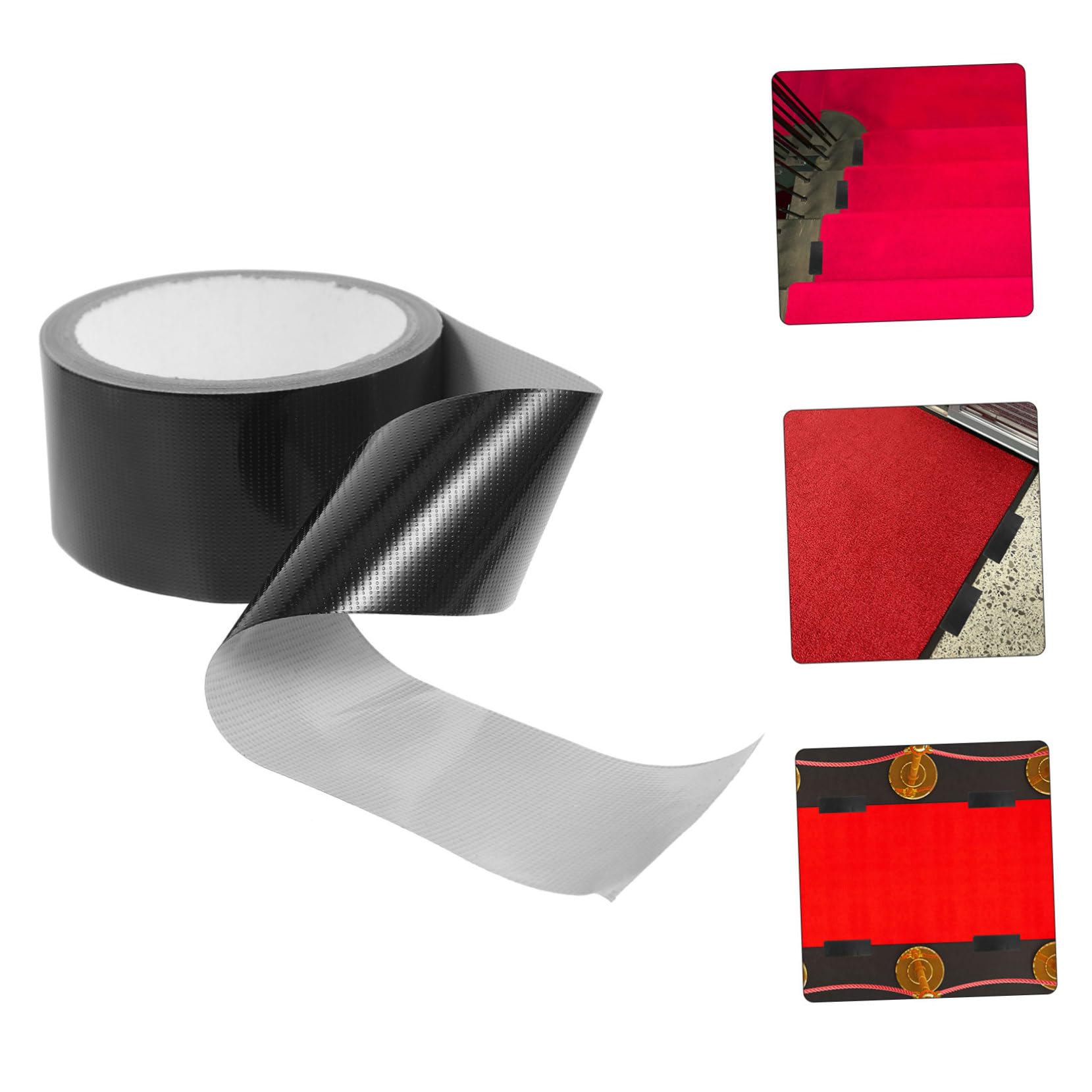 Cabilock Cinta Fuerte Banda Cinta Autoadhesiva Cinta De Butilo Adhesivo Cinta De Reparación De Telas Cinta Adhesiva Reparar Alfombra Conducto Artesanía Negro Polietileno 2 Rollos*4