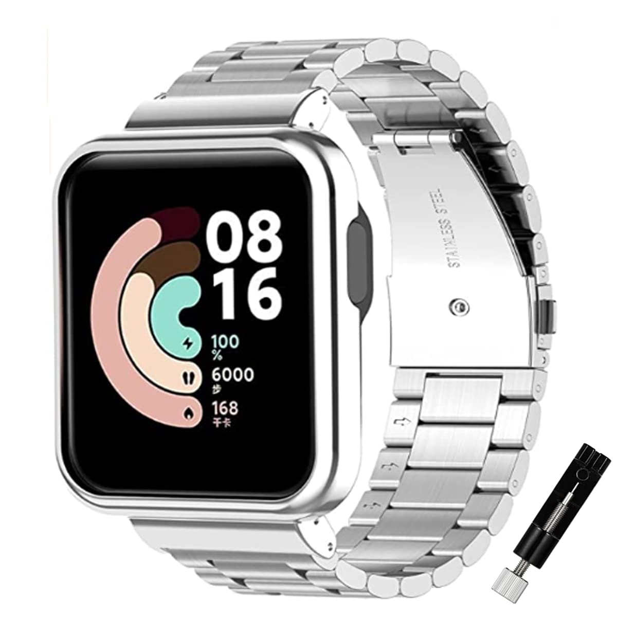 Compatibile per Xiaomi Mi Watch Lite/Redmi Watch Cinturino in Metallo -  Sostituzione del Cinturino in Metallo in Acciaio Inossidabile per Xiaomi Mi  Watch Lite/Redmi Watch Accessori con Cornice : Amazon.it: Elettronica
