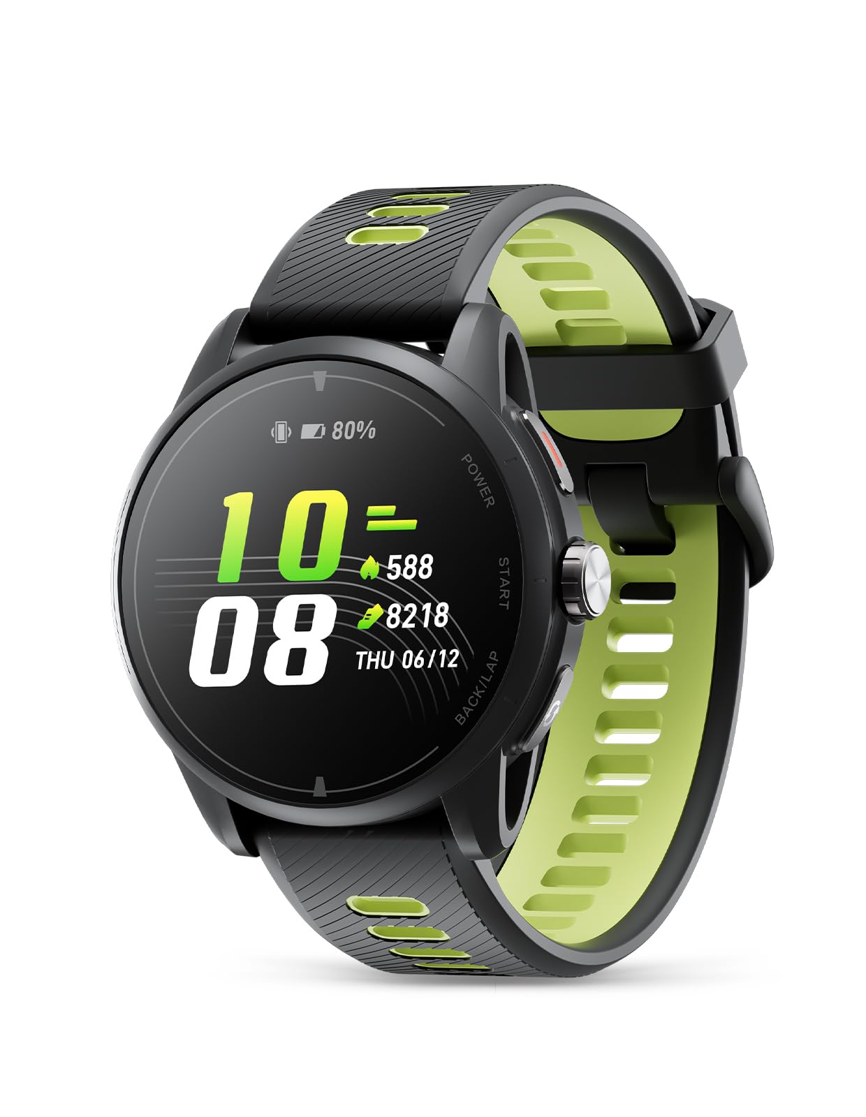 iGPSPORT VeRun Montre Connectée Sport, 1,32" AMOLED Entrainement Coach Navigation Hors Ligne Autonomie 14 Jours GPS Double Fréquence Étanche Ultralégère Montre Running