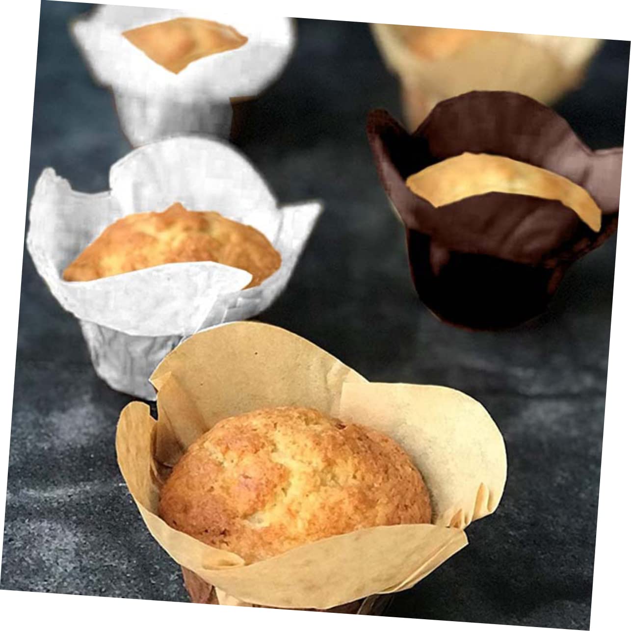 IMIKEYA Lot De 4 Caissettes À Muffins Et Résistantes À La Graisse 100 Pièces X 4