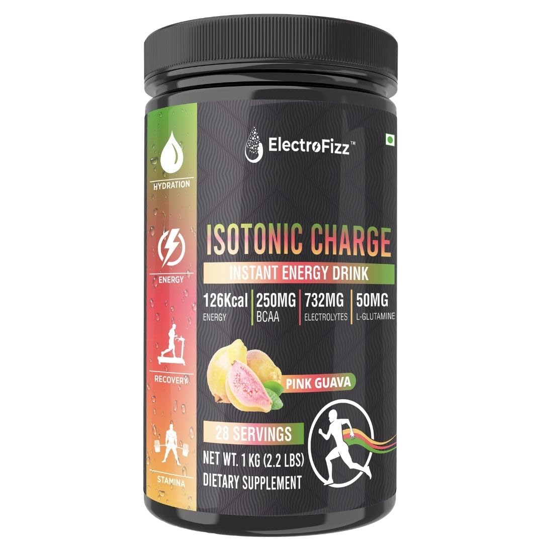 ElectroFizz Isotonic Energy Drink Powder for Endurance Sports & Fitness Activities, 1 Kg Jar - Guava (B09NNVN2W4) Amazon Price History, Amazon Price Tracker