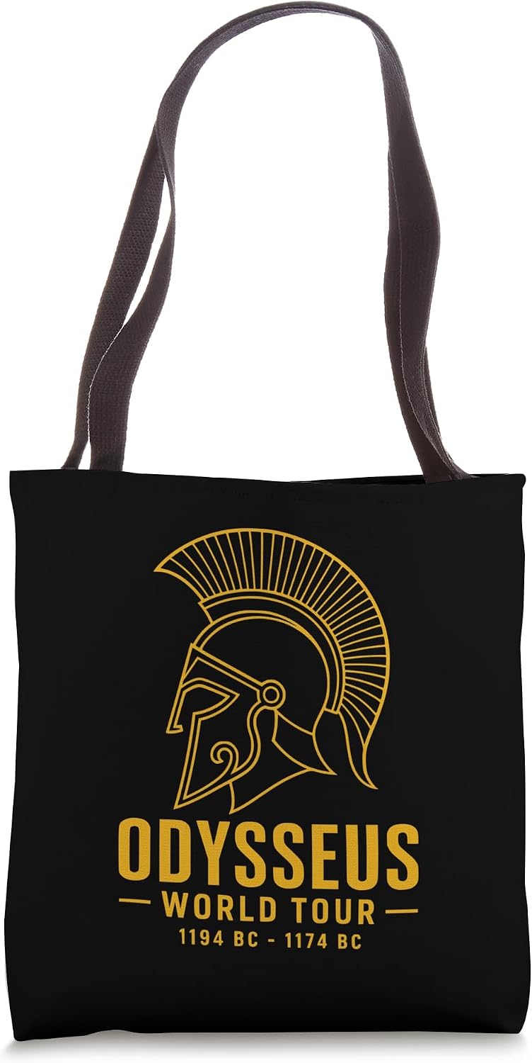 Odysseus World Tour Greek Mythology Funny Parody Warrior Tote Bag