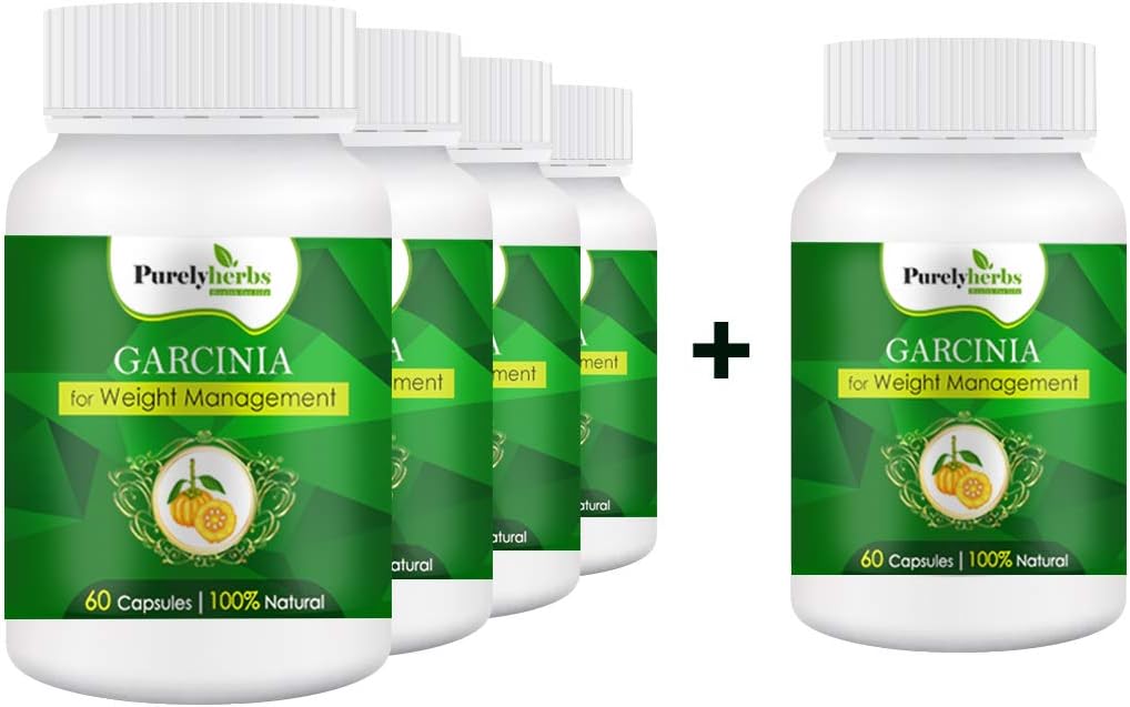 Purelyherbs Garcinia Cambogia Natural Weight loss Supplement - 240 Capsules (800 mg per capsule) + 1 Garcinia Cambogia