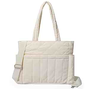 Amazon.com: Quilted Puffer Crossbody Tote Bag for Women with