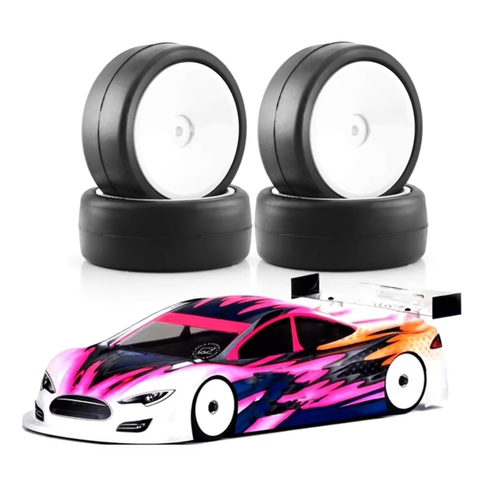 Piezas para Coches RC para Tamiya para TT01 para TT02 TA06 para HPI para HSP 1/10 RC Car Upgrade RC para Coche De Carreras Neumático Rueda Termofusible