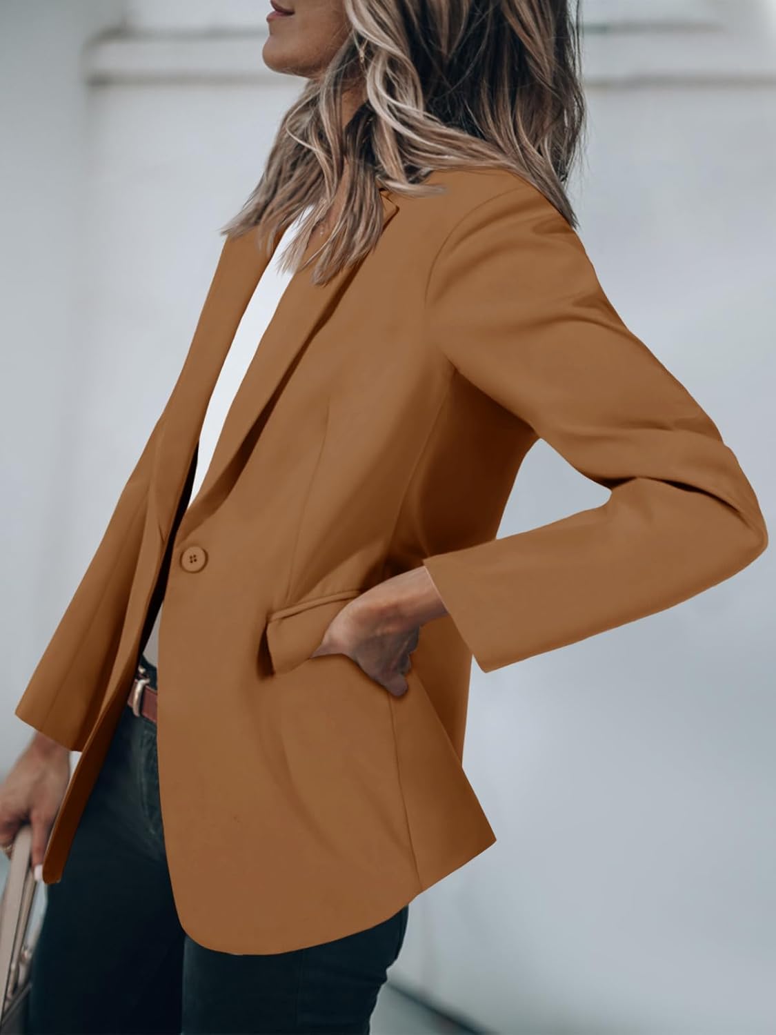 Cicy Bell Womens Casual Blazers Open Front Long Sleeve Work Office Suit Jackets Blazer