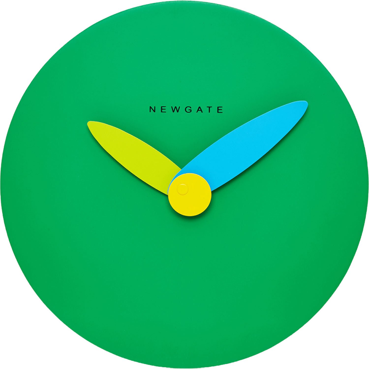NEWGATE The Finger - Reloj de Pared, Color Gris, Madera, Vibrant Green, 60 x 91 x 5.0 cm