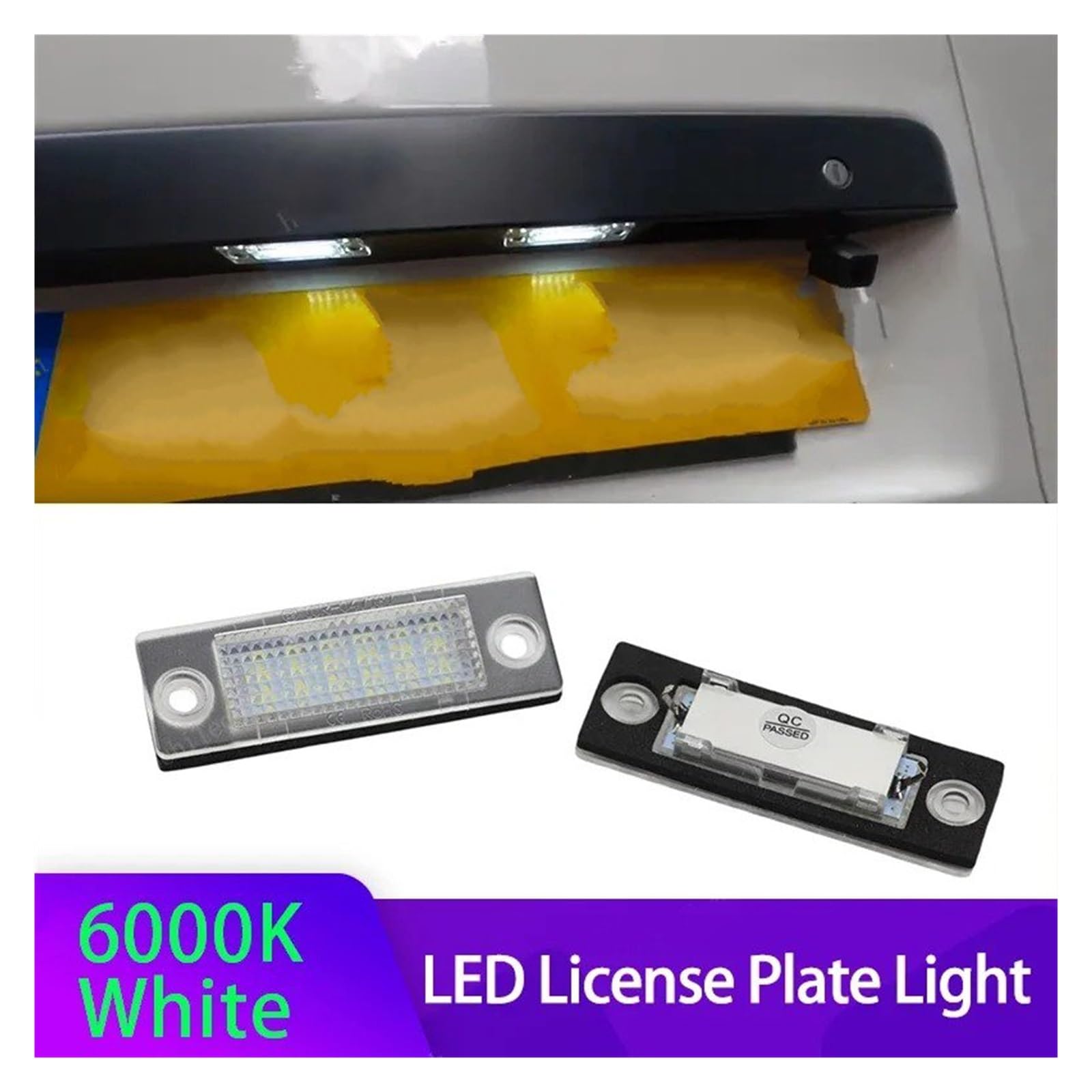 Luci Targa Per Skoda Per Superb Per Octavia 2000 2001 2002 2003 2004 2005 2006 2007 2008 Luce Della Targa 2PCS LED Numero Di Luci