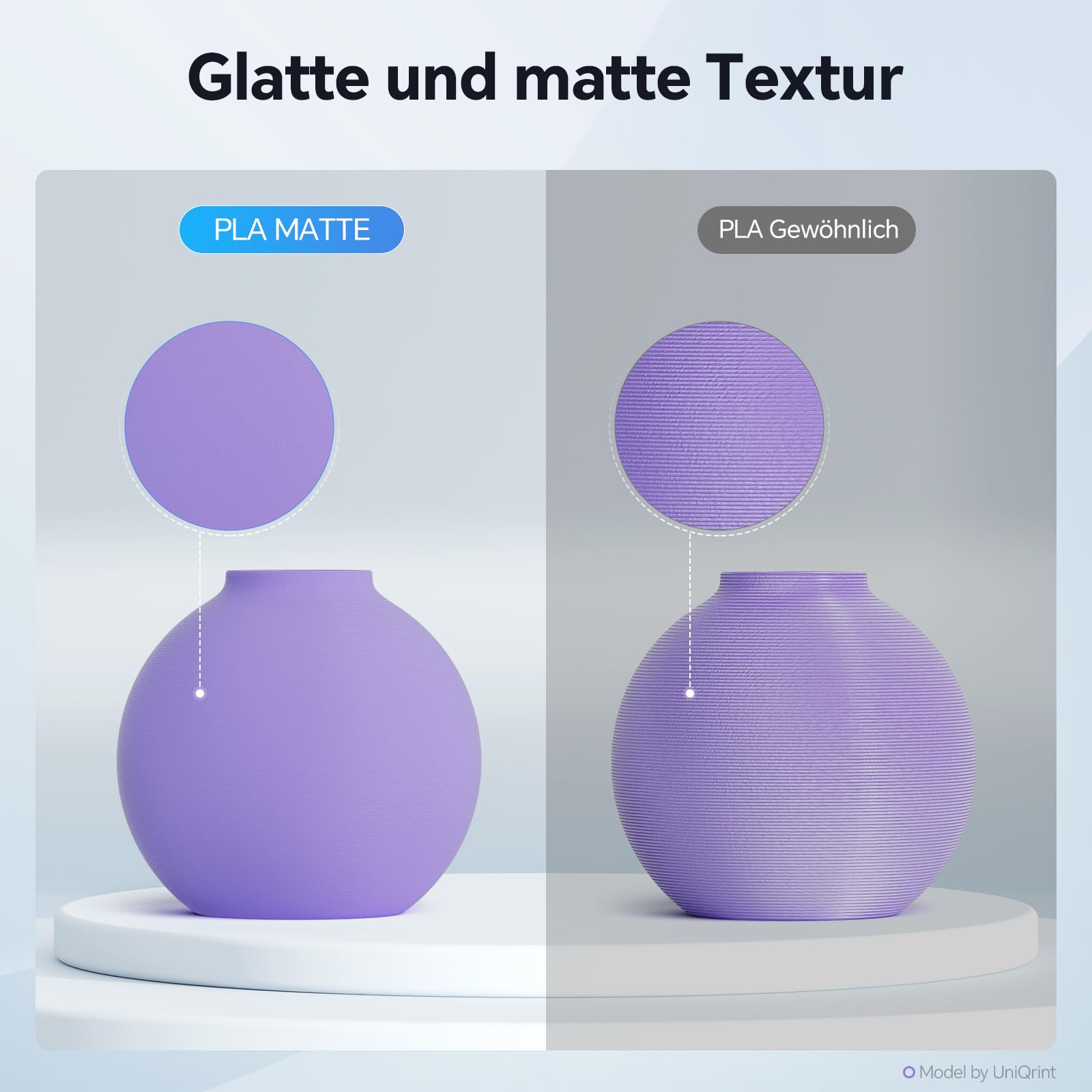 DEEPLEE Matowy filament PLA, 1,75 mm, matowe wykończenie, łupkowo-szary 3 kg (3 x 1 kg), dokładność ± 0,02 mm do drukarek FDM