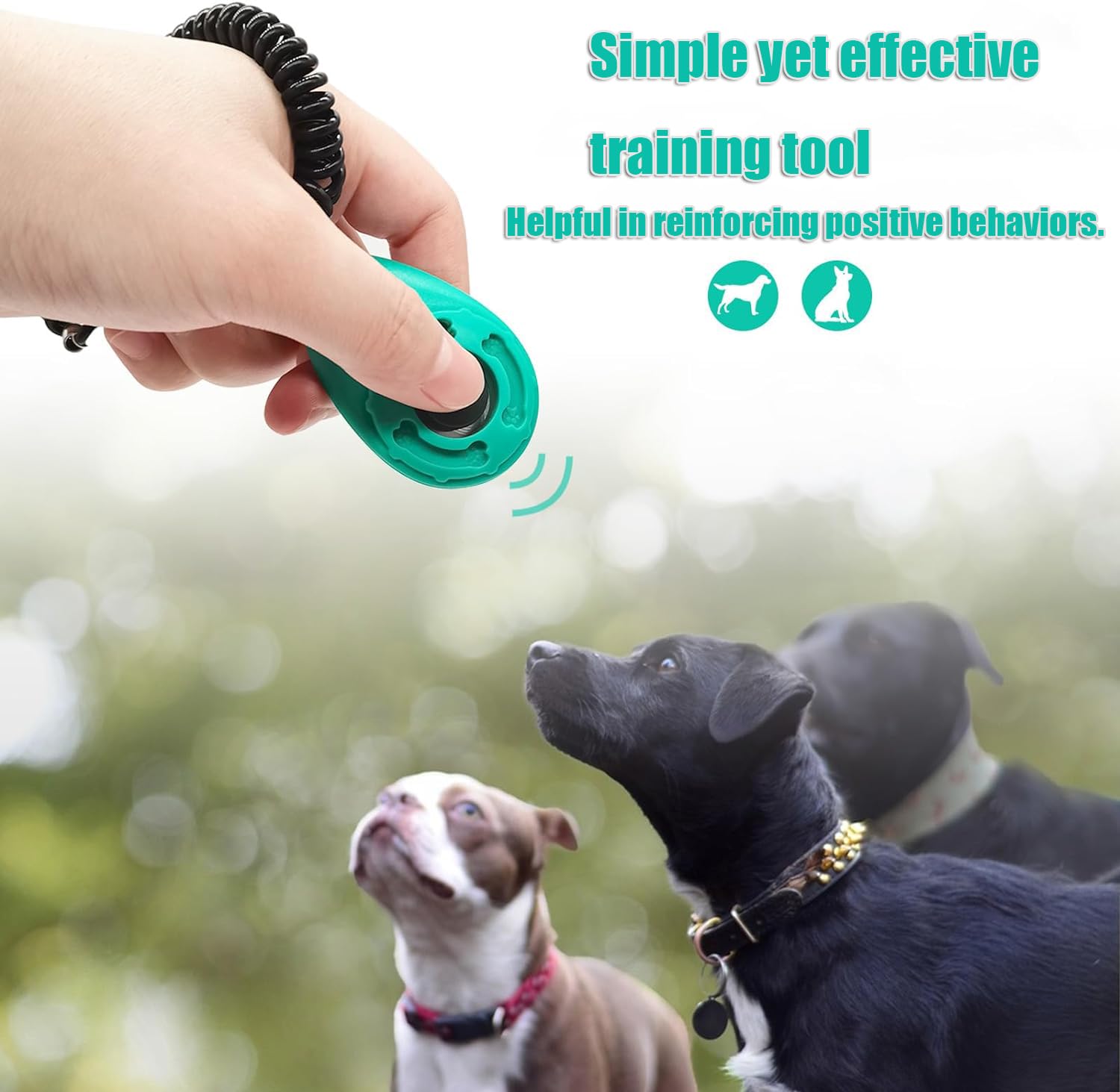 2 Clicker Per Addestramento Cani - Con Cinturino, Professionale, Per Cani, Gatti, Uccelli E Cavalli