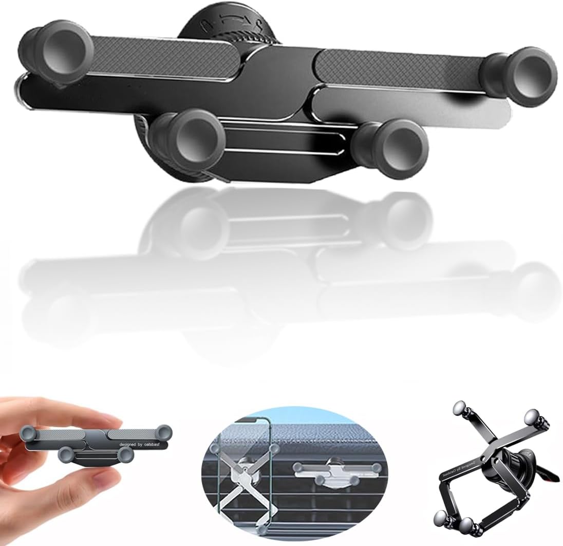 Phone Holder Car Invisible, Invisible Rotatable Air Vent Mount Car Phone Holder 360