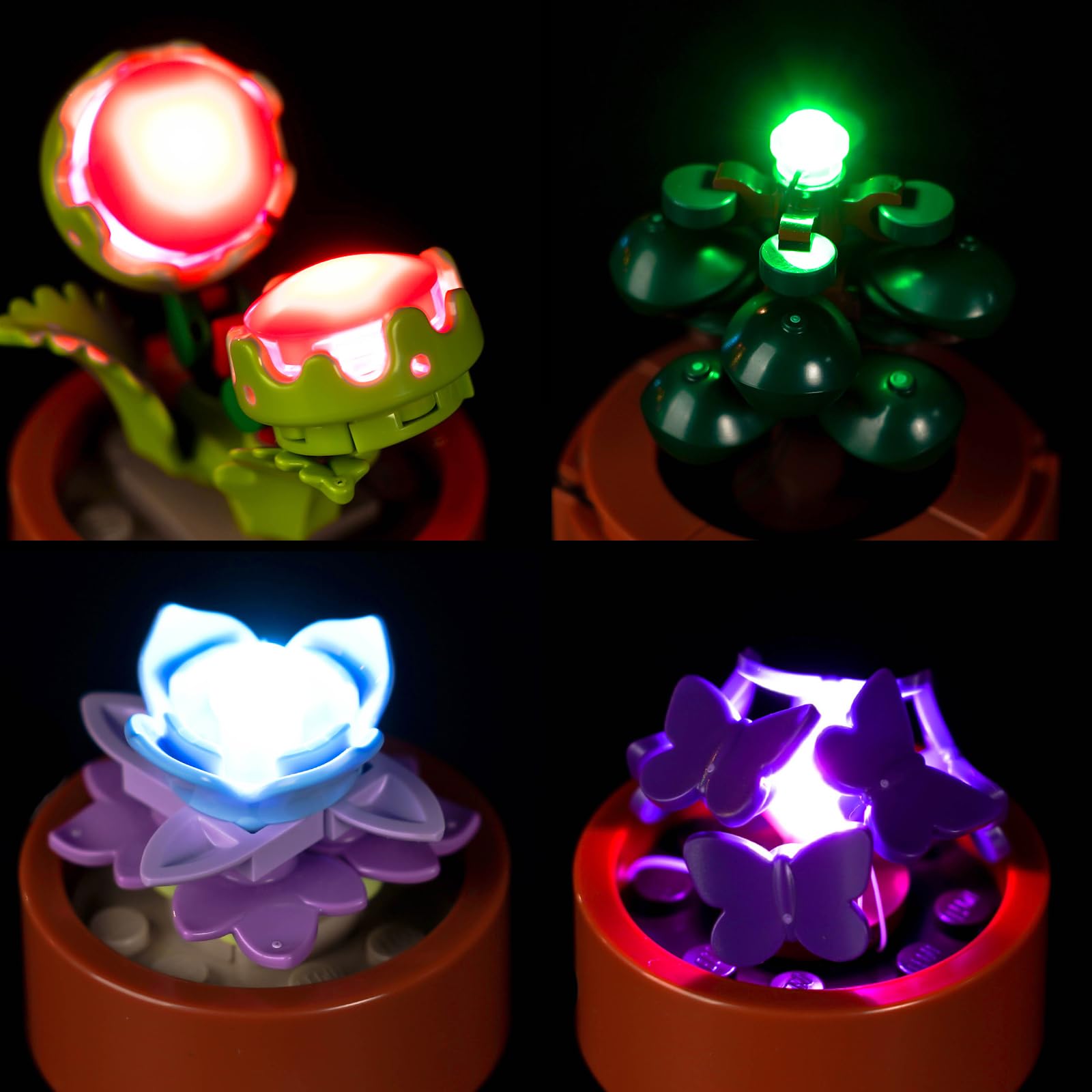Led Licht Set für Lego 10329 Icons Mini Pflanzen (Kein Lego), Dekorationsbeleuchtungsset für Lego Tiny Plants 10329 Kreative Spielzeug