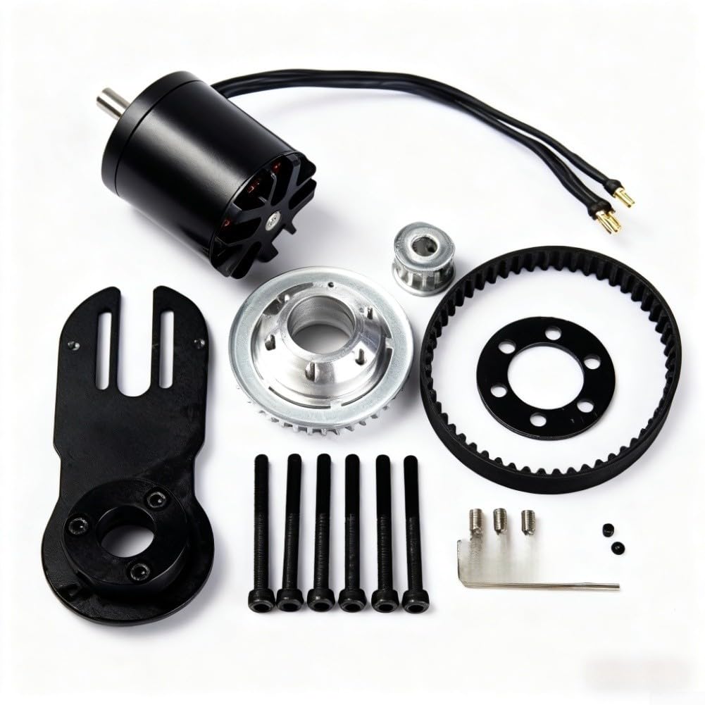 Kit de skateboard, 1800 kW électrique Longboard Support de montage moteur Courroies d'engrenage Ceinture 270 mm Accessoires de montage