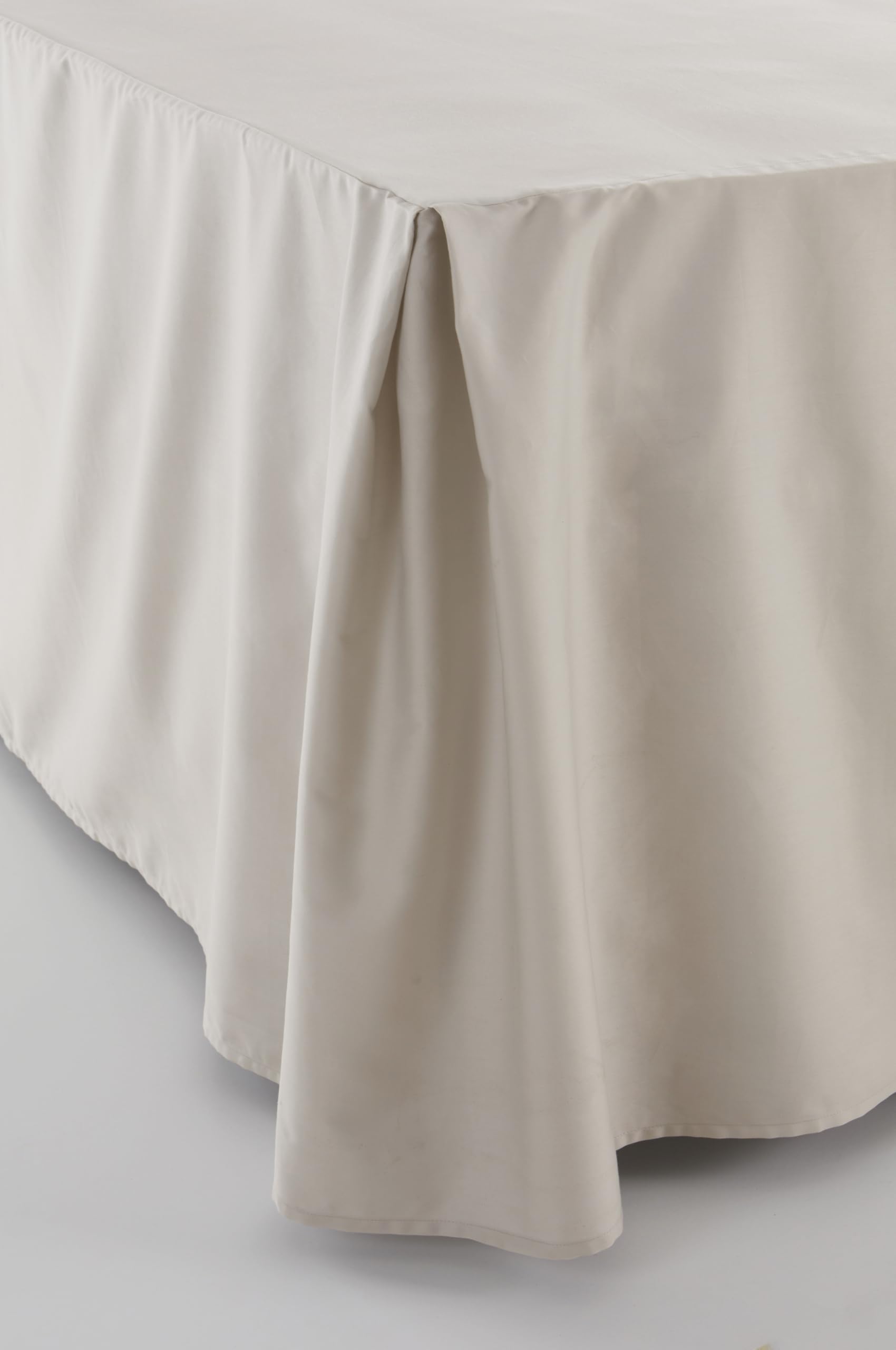 Jotex Zack Satin Volant Betthusse Bettrock 100% Bio-Baumwolle Höhe 60 cm Beige 140 x 200 cm