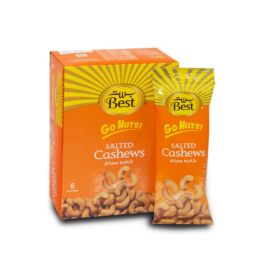 BEST CASHEWS 80GM PACK OF 6PCS