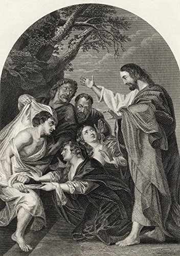 Posterazzi The Raising Of Lazarus Engraved Poster Print by S